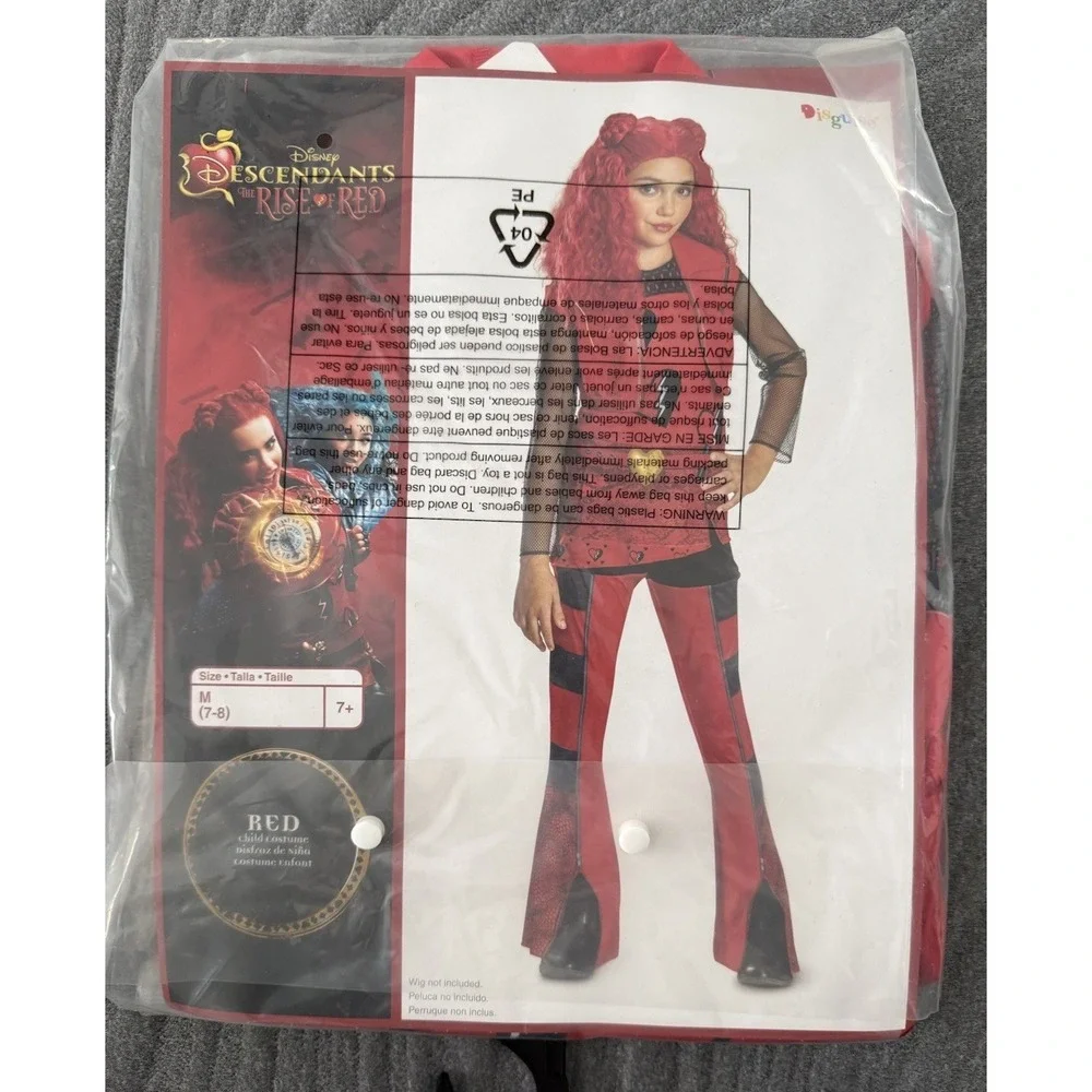 Disney Descendants The Rise of Red Girls Child Kids Costume Medium 7-8 NEW